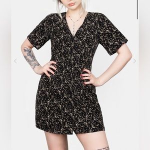 Disturbia Gardenia Print Button Down Dress